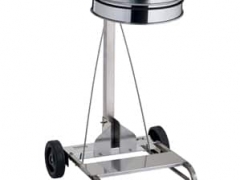 Support sac mobile à large pédale en inox ou peint 110 litres