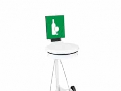 Support sac mobile à large pédale en inox ou peint 110 litres