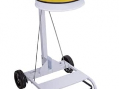Support sac mobile à large pédale en inox ou peint 110 litres