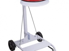 Support sac mobile à large pédale en inox ou peint 110 litres