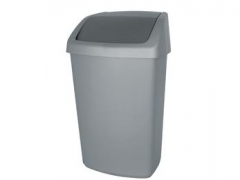 145. Poubelle push de 25 litres - 15 litres  - 10 litres blanc ou gris et 50 litres  h 67 x L 41 x l 34 cm