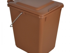 246. Poubellebrune de cuisine de 25 litres pour déchets organique et autres