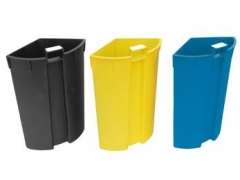 100. Tiny tri 13 litres noir et couleurs seau interieur jaune bleu