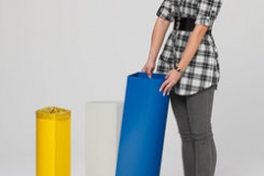 239. Trio 3 x 30 litres Bleu-jaune-gris
