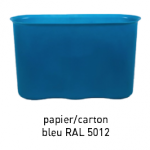 168. Corbeille bleu recyclable (pmc) 13 litres