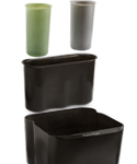 164. Bac en plastique recyclé 35 litres avec 1 seaux de 13 litres
