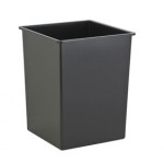 209. Corbeille à papier carrée en métal de 21 litres