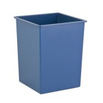 210. Corbeille à papier carrée en métal de 21 litres