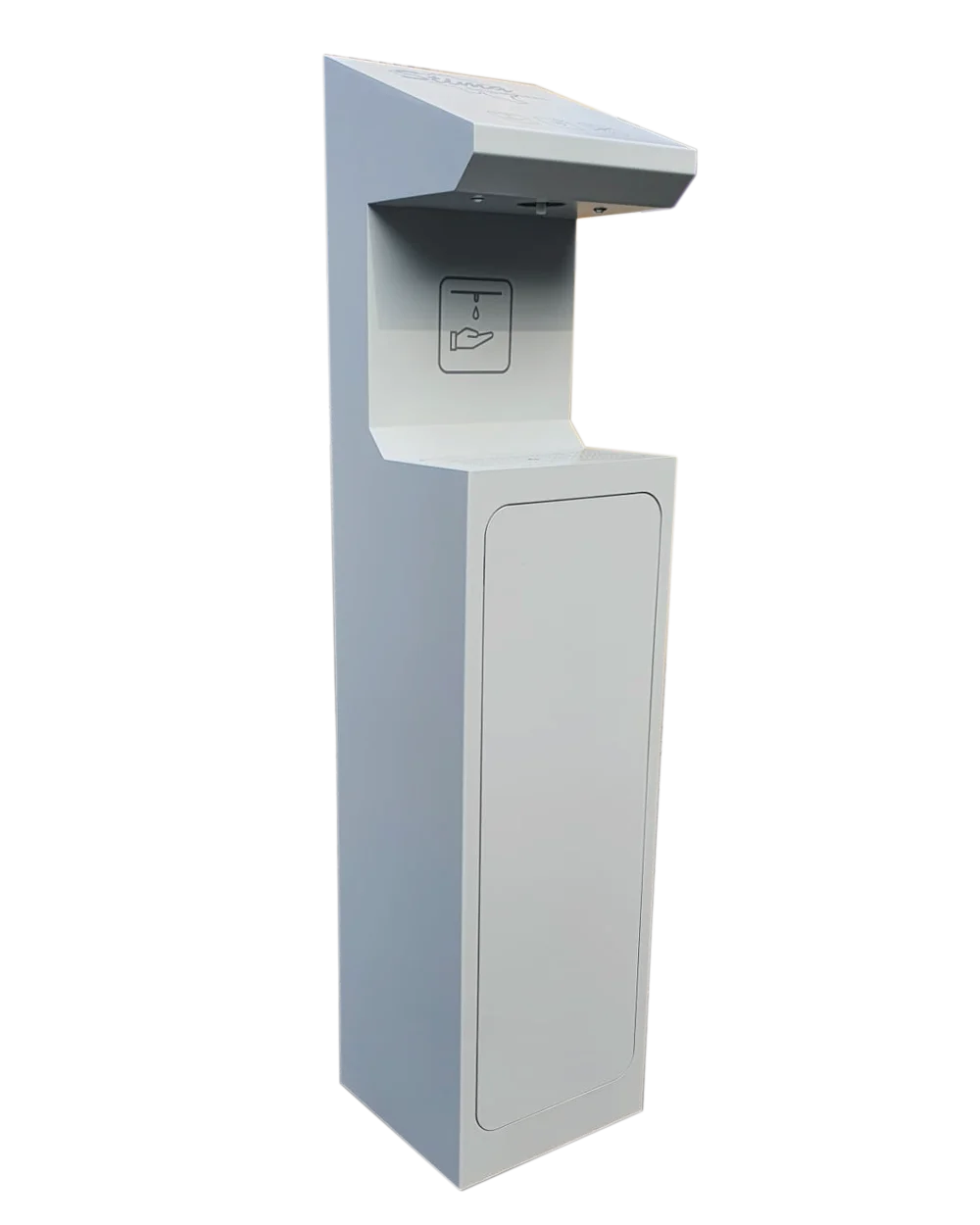Distributeur automatique désinfectant-2 Hygienic Tower Automatic – Distributeur de gel hydroalcolique. • Capacité 5l + 5l • Réservoir anti-gouttes de 2l intégré • Eco-Mode • Fonctionne sur secteur ou sur batterie • Réglage de la quantité de liquide